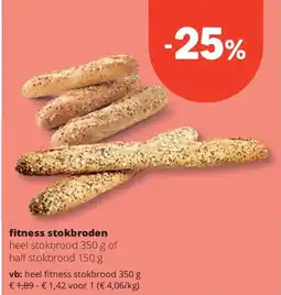 Spar fi tness stokbroden heel fi tness stokbrood 350 g aanbieding