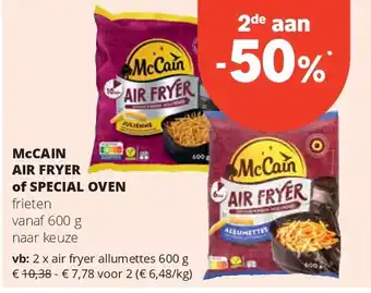 Spar air fryer allumettes 600 g aanbieding