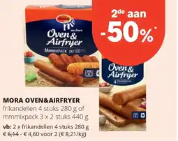 Spar MORA OVEN&AIRFRYER frikandellen 4 stuks 280 g aanbieding