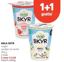 Spar ARLA SKYR mager aardbei of vanille 450 g aanbieding