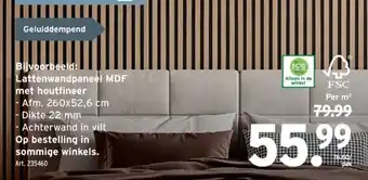 Lattenwandpaneel MDF