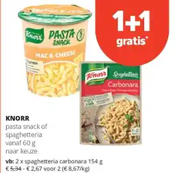 Spar KNORR spaghetteria carbonara 154 g aanbieding