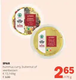 Spar SPAR hummus curry, butternut of veenbessen aanbieding