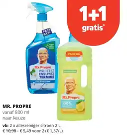 Spar MR. PROPRE allesreiniger citroen 2 L aanbieding