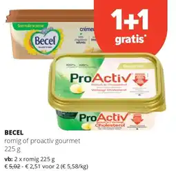 Spar BECEL romig 225 g aanbieding