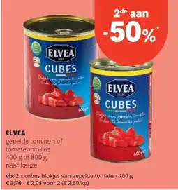 Spar ELVEA cubes blokjes van gepelde tomaten 400 g aanbieding