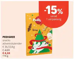 Spar PEDIGREE snacks adventskalender aanbieding