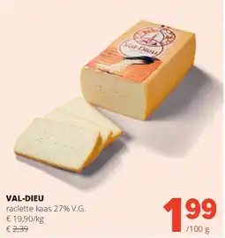 Spar VAL-DIEU raclette kaas 27% V.G aanbieding