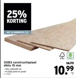 GAMMA OSB3 constructieplaat dikte 15 mm aanbieding