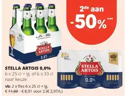 Spar STELLA ARTOIS 0,0% fies 6 x 25 cl + lg aanbieding