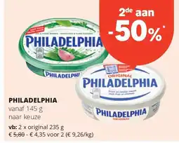 Spar PHILADELPHIA original 235 g aanbieding