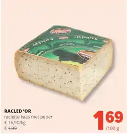 Spar RACLED ‘OR raclette kaas met peper aanbieding