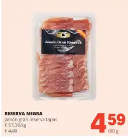 Spar RESERVA NEGRA jamón gran reserva tapas aanbieding