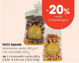 Spar PETIT BARON boterwafels vanille 280 g aanbieding