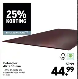GAMMA Betonplex dikte 18 mm aanbieding