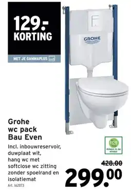 GAMMA Grohe wc pack Bau Even aanbieding