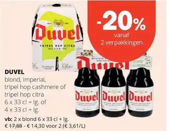 DUVEL blond 6 x 33 cl + lg