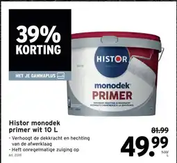 GAMMA Histor monodek primer wit 10 L aanbieding