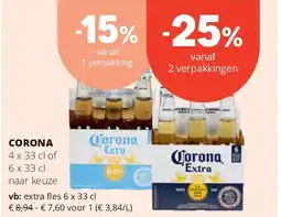 Spar CORONA extra fl es 6 x 33 cl aanbieding