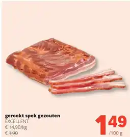 Spar gerookt spek gezouten EXCELLENT aanbieding