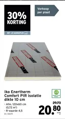 GAMMA Iko Enertherm Comfort PIR isolatie dikte 10 cm aanbieding