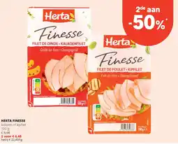 Spar HERTA FINESSE kalkoen of kipfi let 100 g aanbieding