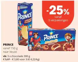 Spar PRINCE chocolade 300 g aanbieding