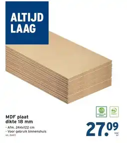 GAMMA MDF plaat dikte 18 mm aanbieding
