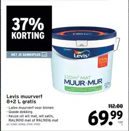 GAMMA Levis muurverf 8+2 L gratis aanbieding