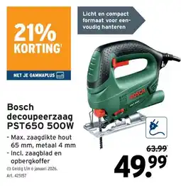 GAMMA Bosch decoupeerzaag PST650 500W aanbieding