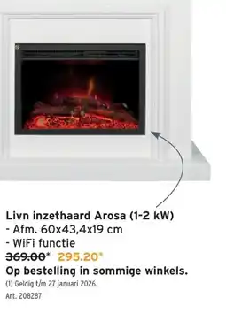 GAMMA Livn inzethaard Arosa (1-2 kW) aanbieding