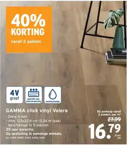 GAMMA GAMMA click vinyl Volera aanbieding