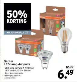 GAMMA Osram LED lamp duopack aanbieding