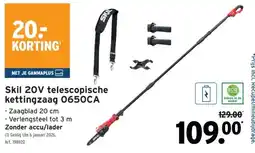 GAMMA Skil 20V telescopische kettingzaag 0650CA aanbieding