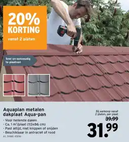 GAMMA Aquaplan metalen dakplaat Aqua-pan aanbieding