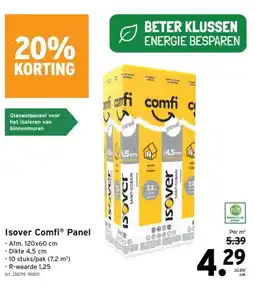 GAMMA Isover Comfi Panel Afm. 120x60 cm aanbieding