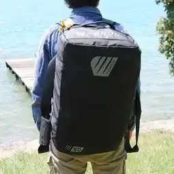 Decathlon Reistas Duffel rugzak 60L zwart aanbieding