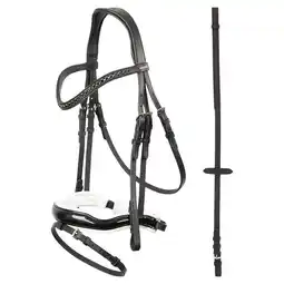 Decathlon Premiere Hoofdstel Lorient Lacque Antislip Teugels Wit aanbieding