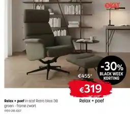 BE-Okay Relax + poef aanbieding