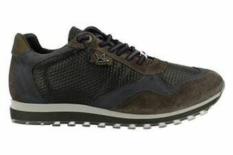 Berca Shoes Cetti Made in Spain Sneaker Laag Heren Volledig Leder - Kaki aanbieding