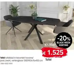 BE-Okay Tafel aanbieding