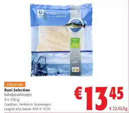 Colruyt Boni Selection kabeljauwhaasjes 4 x 150 g aanbieding
