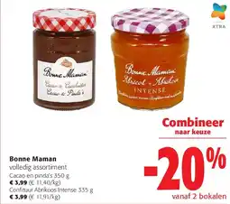 Colruyt Bonne Maman Cacao en pinda’s 350 g aanbieding