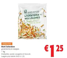 Colruyt Boni Selection groentemix in reepjes 1 kg aanbieding