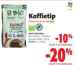 Colruyt Boni Selection Bio Kachalú - Colombia gemalen koffie 250 g aanbieding