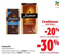 Colruyt Jacqmotte Moka Absolu Decafé 250 g aanbieding