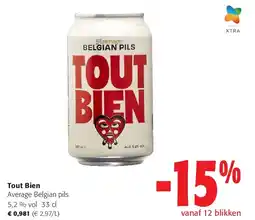Colruyt Tout Bien Average Belgian pils aanbieding