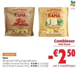 Colruyt Rana Tortellini met rauwe ham 400 g aanbieding