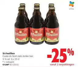 Colruyt St-Feuillien Cuvée de Noël sterk donker bier aanbieding