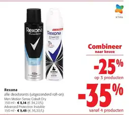 Colruyt Rexona Men Motion Sense Cobalt Dry 150 ml aanbieding